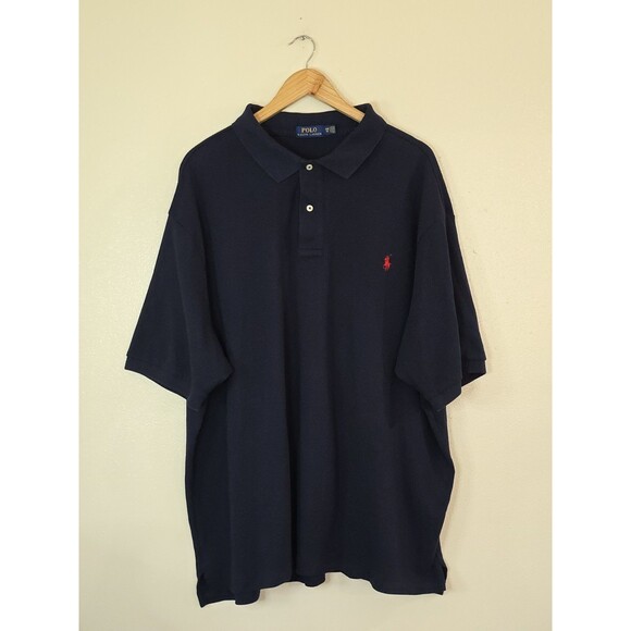 Polo Ralph Lauren Other - Polo Ralph Lauren Shirt Mens 3XB Big Navy Blue Short Sleeve Red Polo Logo Cotton